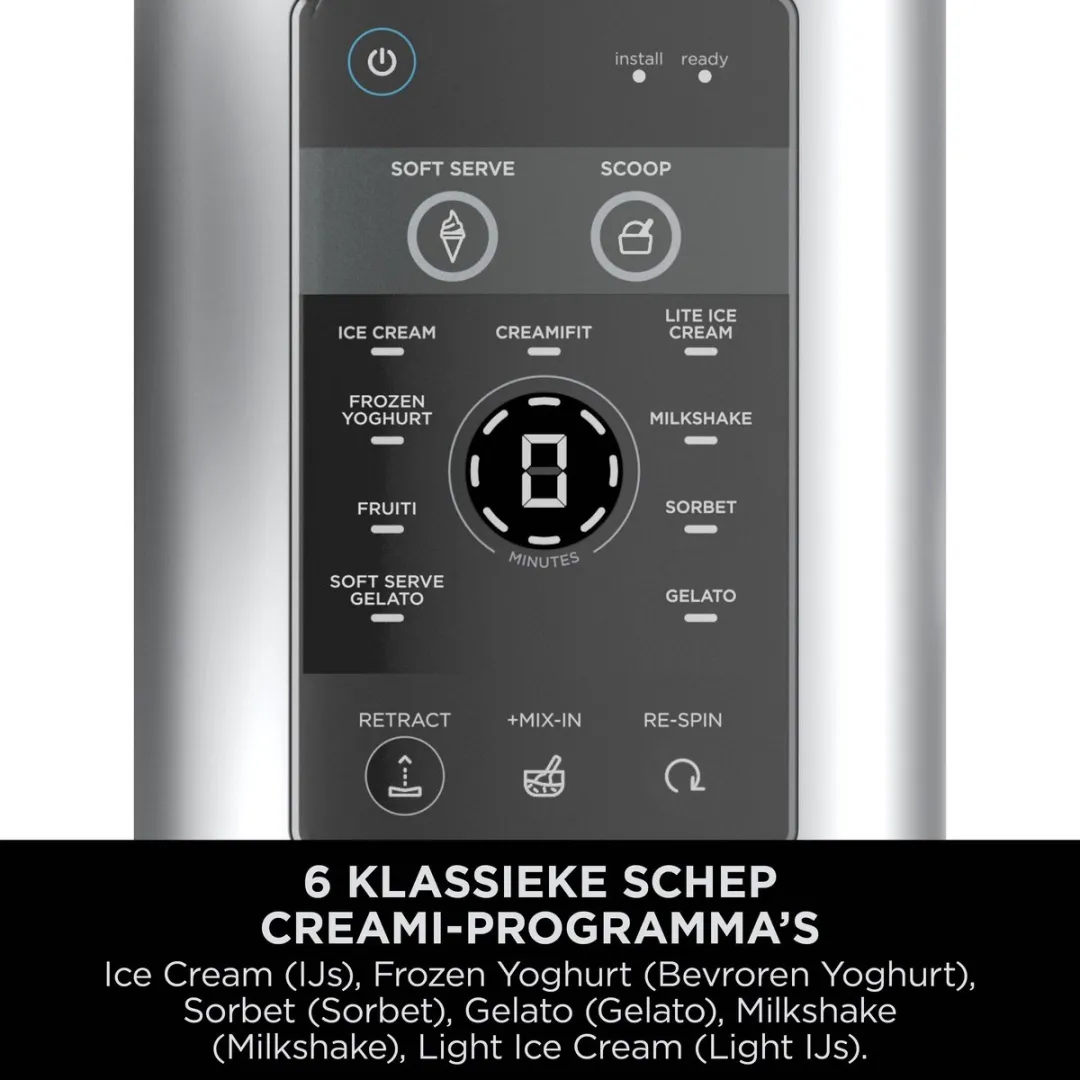 Ninja CREAMi SPIN NC701BU Schepijs- en Softijsmachine - 800W - Grijs