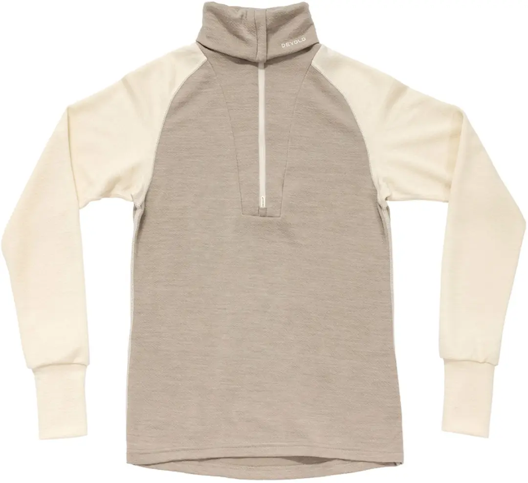 Devold Of Norway Expedition Merino Silk Half Rits Lange Mouw T-shirt Beige M Vro
