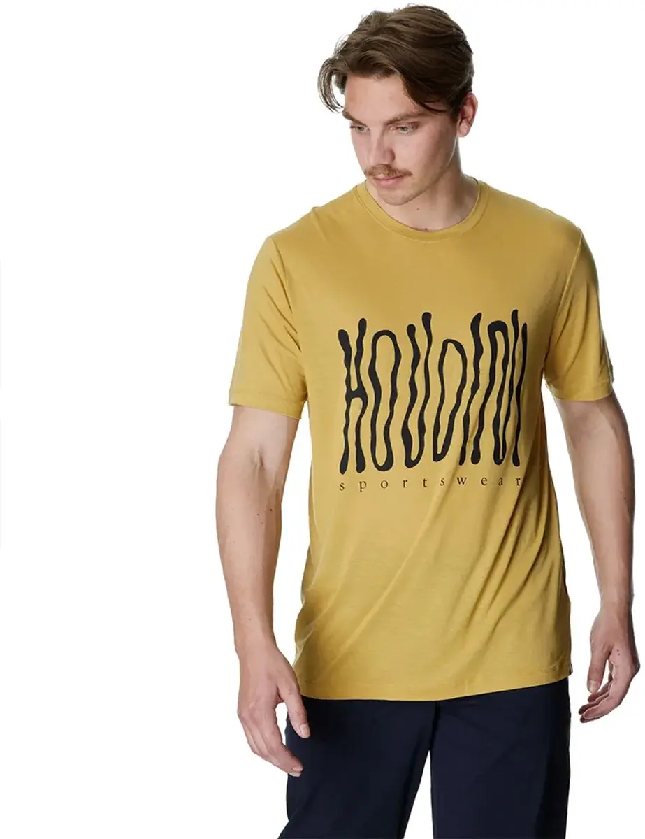 Houdini Tree Message T-shirt Met Korte Mouwen Geel M Man