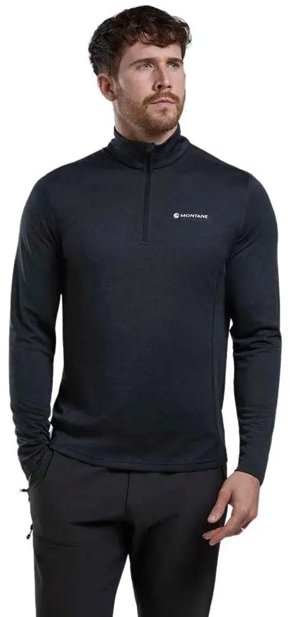 Montane Dart Half Zip T-shirt Met Lange Mouwen Zwart 3XL Man