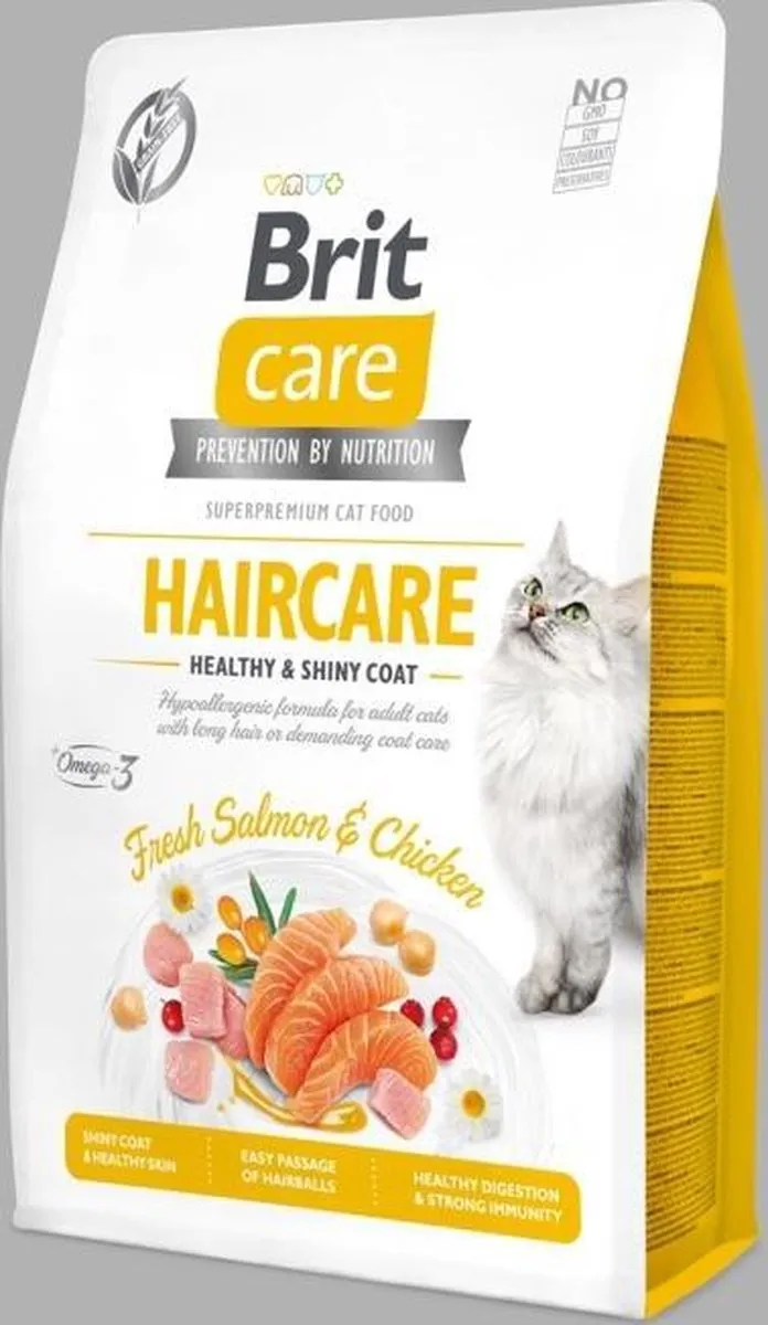 Brit Care Haircare Healthy & Shiny Coat Zalm & Kip Kattenvoer 7kg