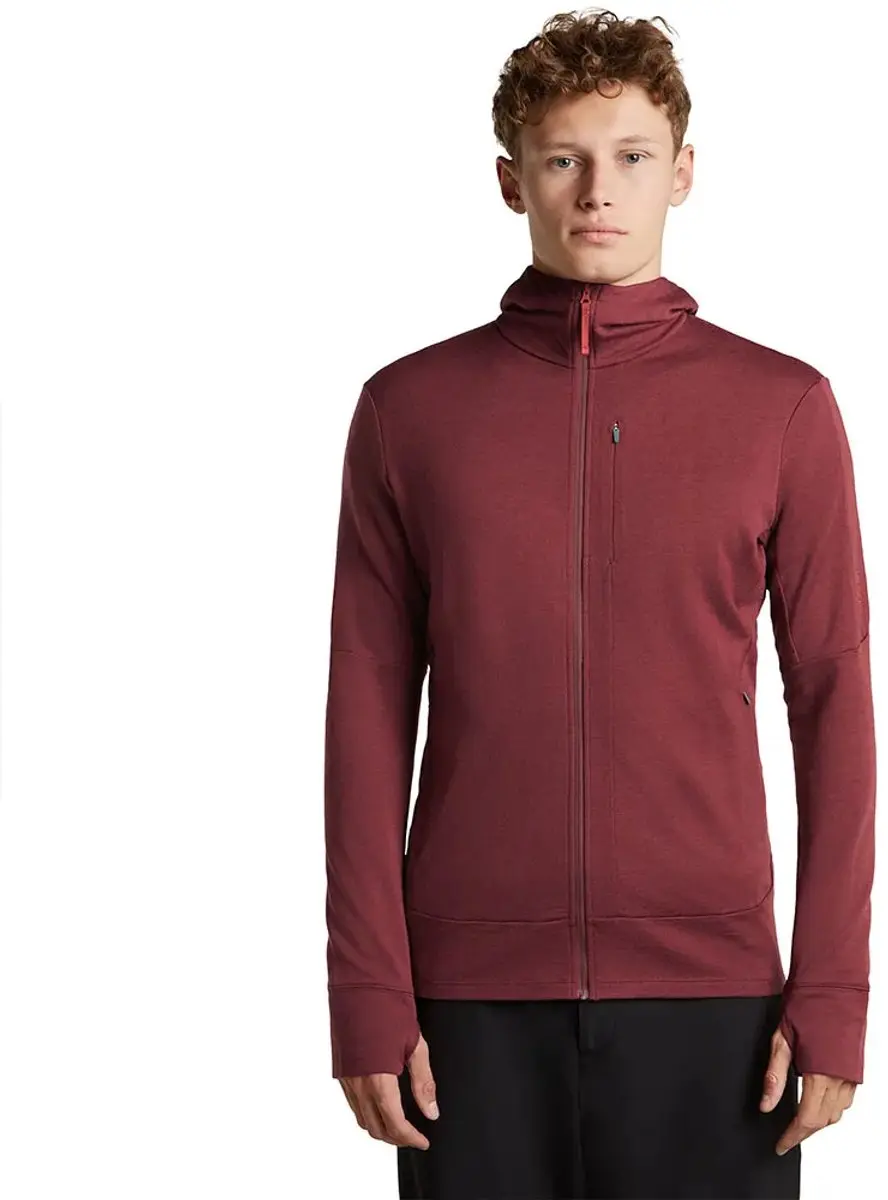 Icebreaker 260 Quantum Iv Sweatshirt Met Rits Rood L Man