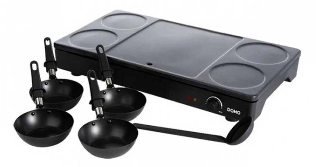 Domo DO8712W Gourmetstel - 4 Personen - 1000W - Zwart