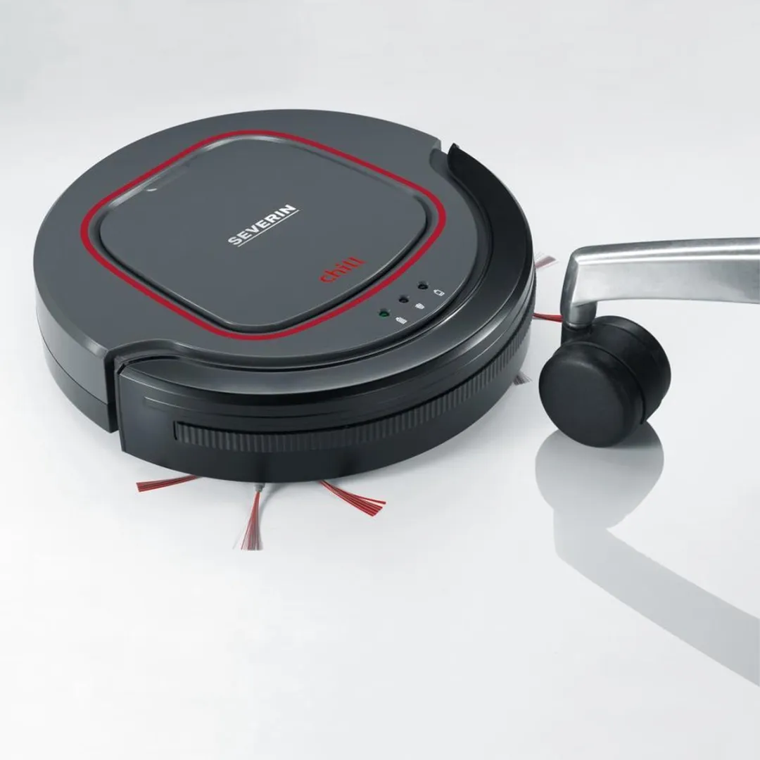 Severin RB 7025 Robotstofzuiger - Platinagrijs/Zwart/Rood - afbeelding 6 van 6