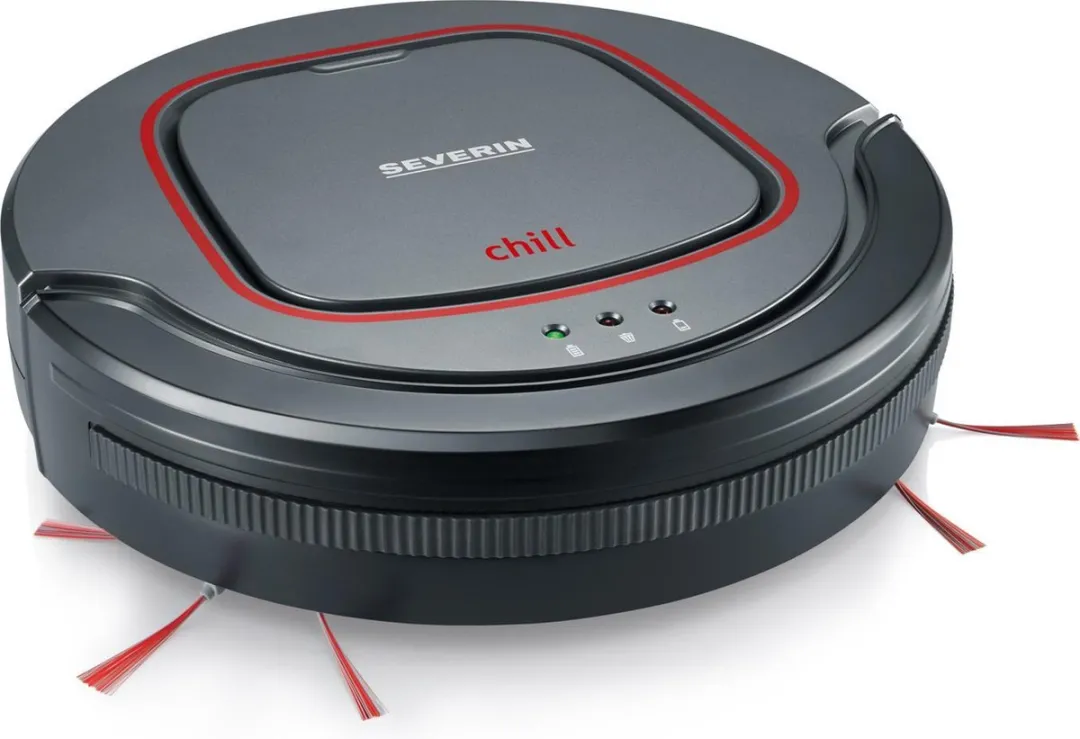 Severin RB 7025 Robotstofzuiger - Platinagrijs/Zwart/Rood