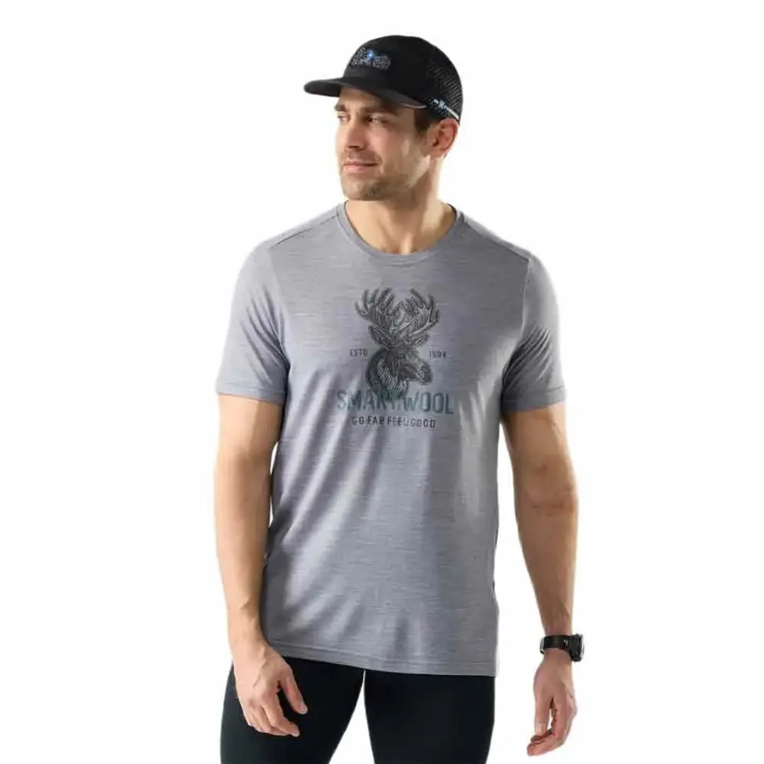 Smartwool Moose Mode Active T-shirt Met Korte Mouwen Grijs XL Man