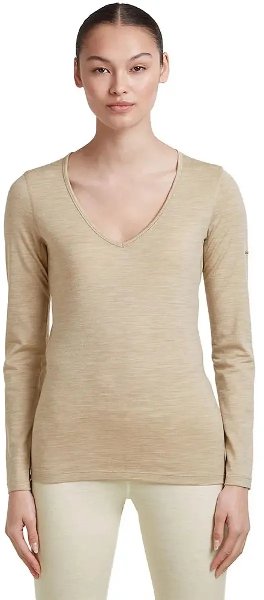 Icebreaker 200 Oasis T-shirt Met Lange Mouwen Beige L Vrouw