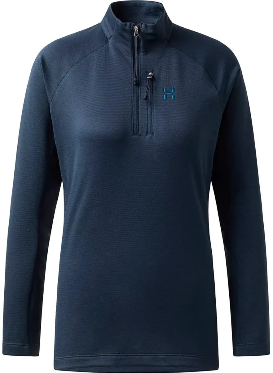 Haglofs Korp Mid Sweatshirt Met Halve Rits Blauw L Vrouw