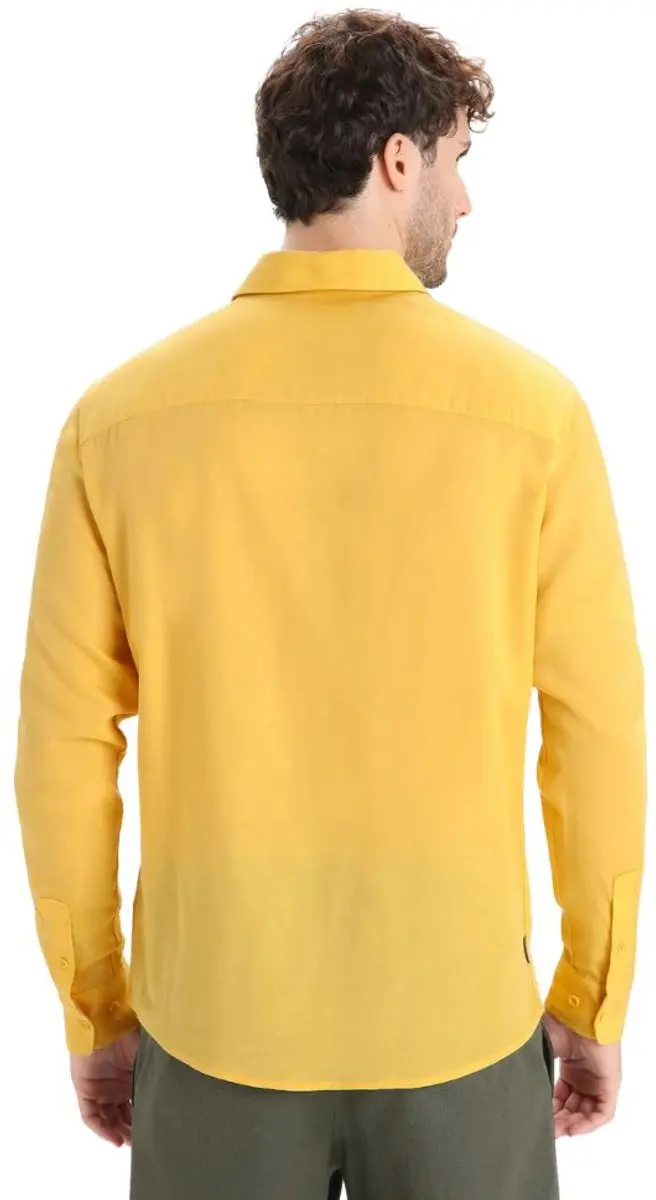 Icebreaker Steveston Merino Long Sleeve Shirt Heren Geel