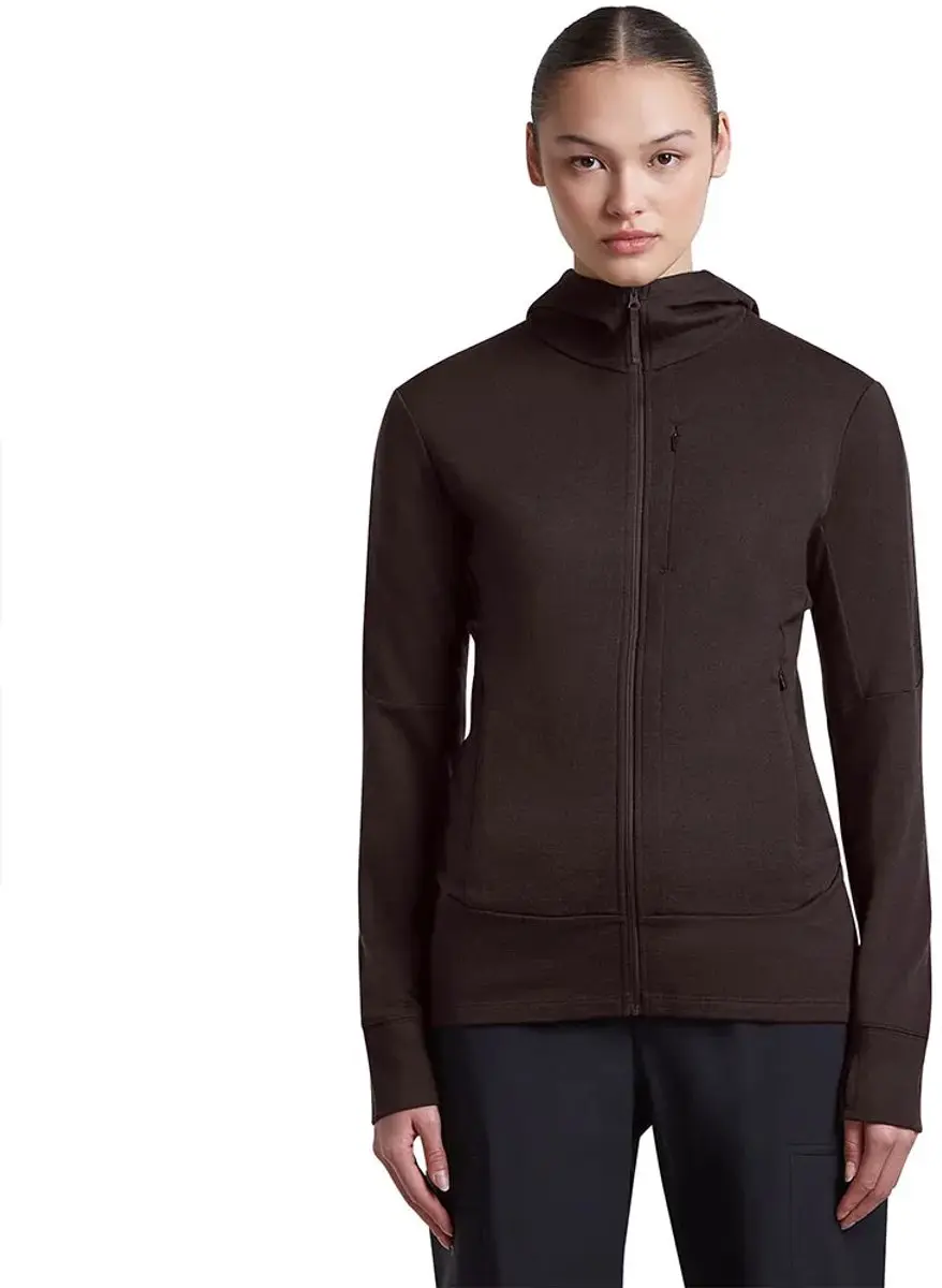 Icebreaker 260 Quantum Iv Sweatshirt Met Rits Bruin L Vrouw