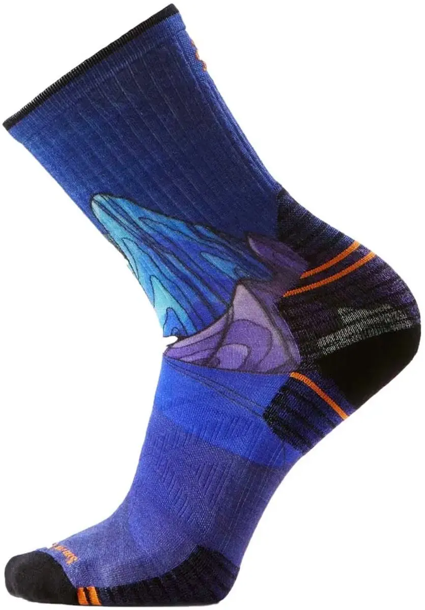 Smartwool Hike Targeted Cushion Mountain Myth Print Crewsokken Blauw EU 42-45