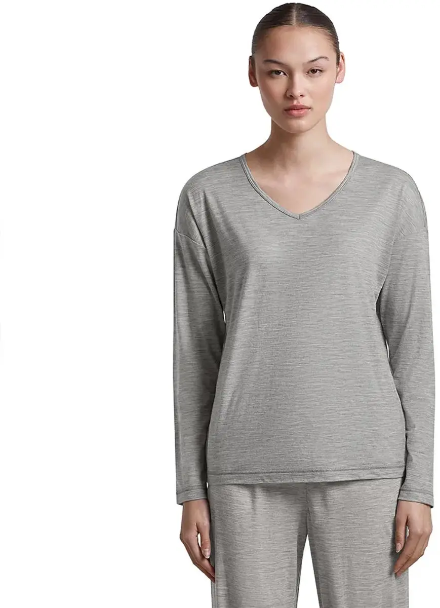 Icebreaker 150 Lodge Relaxed T-shirt Met Lange Mouwen Grijs S Vrouw