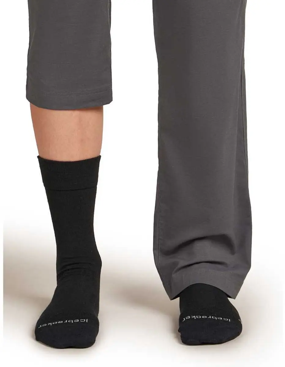 Icebreaker Merino Hike+ Liner Crew Wandelsok Dames - Zwart - afbeelding 4 van 6