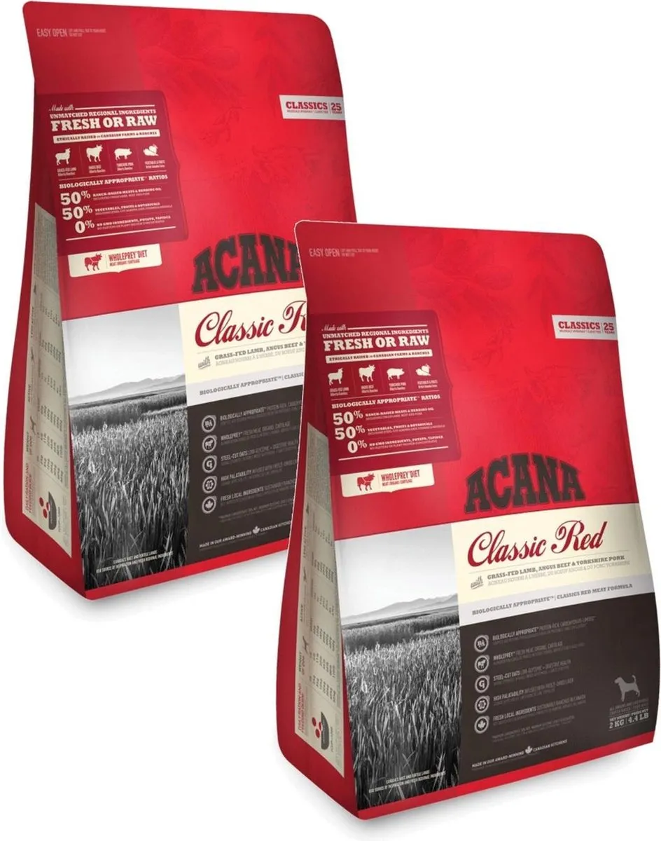 Acana Classics Wild Coast Haring & Bot Hondenvoer - 2x2kg