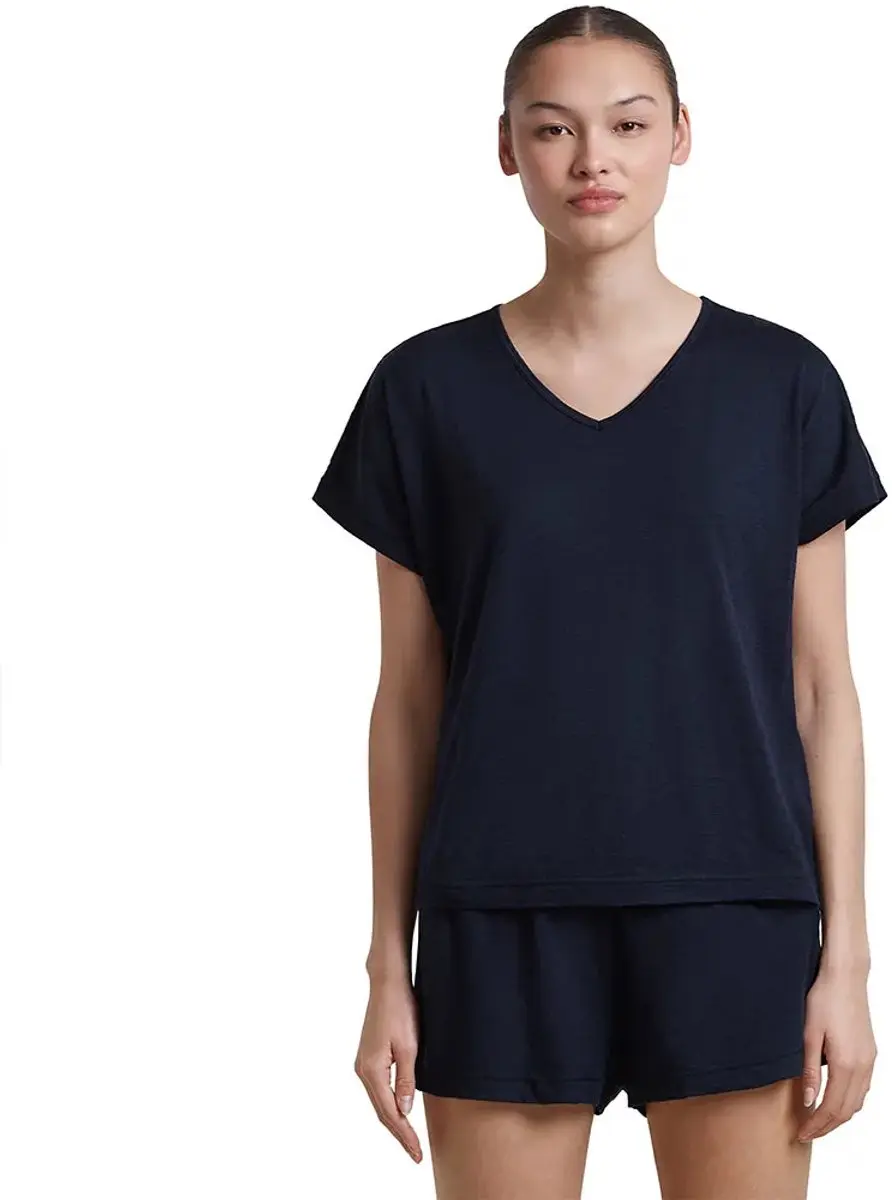 Icebreaker 150 Lodge Relaxed T-shirt Met Korte Mouwen Blauw M Vrouw