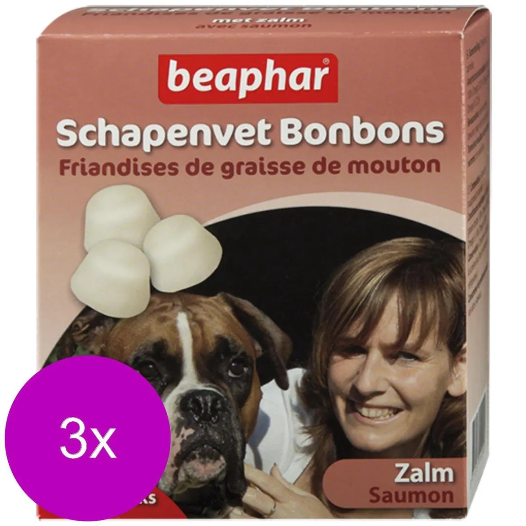 Beaphar Schapenvetbonbons Zalm - 3 Stuks