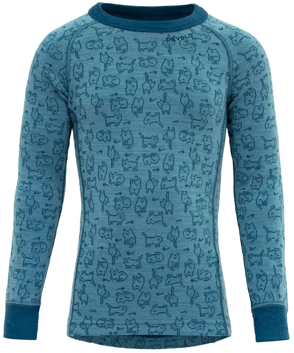 Devold Of Norway Duo Active Merino T-shirt Met Lange Mouwen Blauw 8 Years Jongen