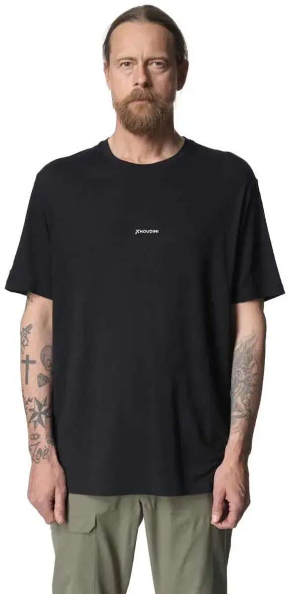 Houdini Tree Message T-shirt Met Korte Mouwen Zwart XL Man