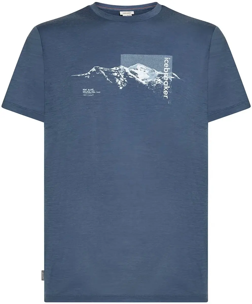 Icebreaker 150 Tech Lite Pure Altitude T-shirt Met Korte Mouwen Blauw S Man