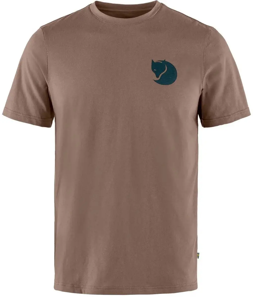 Fjällräven Walk With Nature T-shirt Met Korte Mouwen Bruin M Man