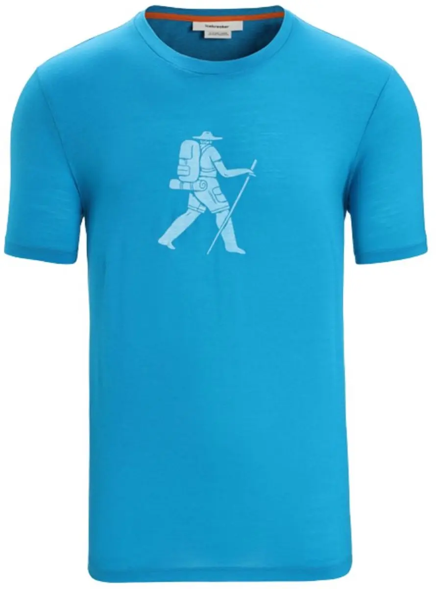 Icebreaker Merino 150 Tech Lite II SS Tee Trail Hiker T-Shirt Heren Blauw