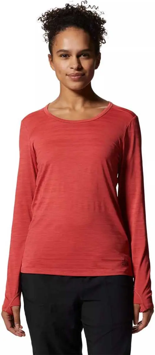 Mountain Hardwear Mighty Stripe™ T-shirt Met Lange Mouwen Oranje S Vrouw