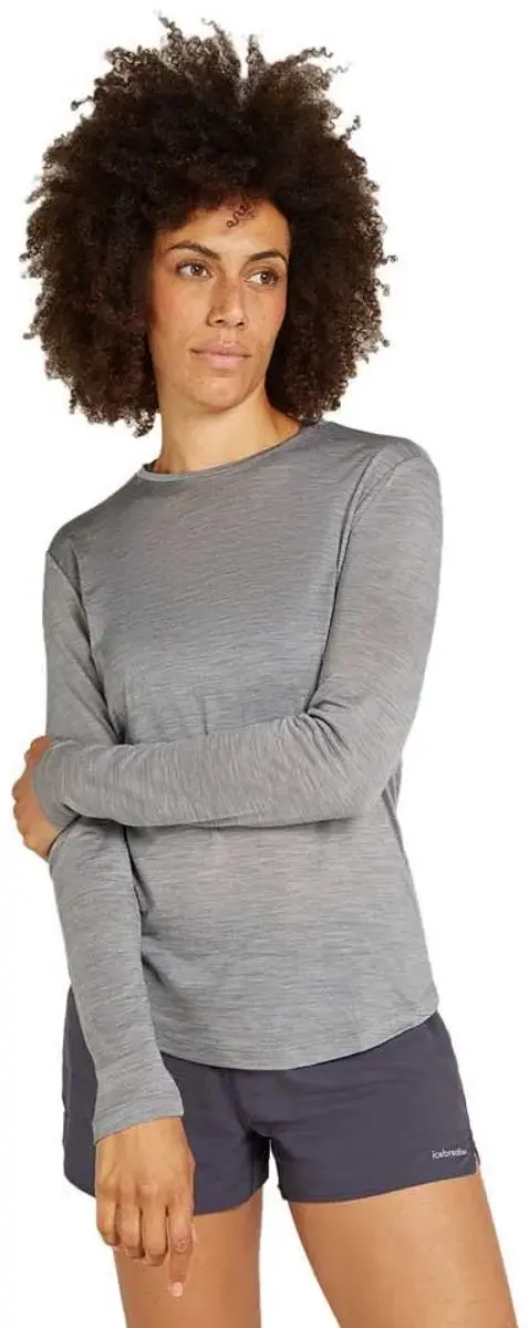 Icebreaker Merino 125 Cool-lite Sphere Iii T-shirt Met Lange Mouwen Grijs S Vrou