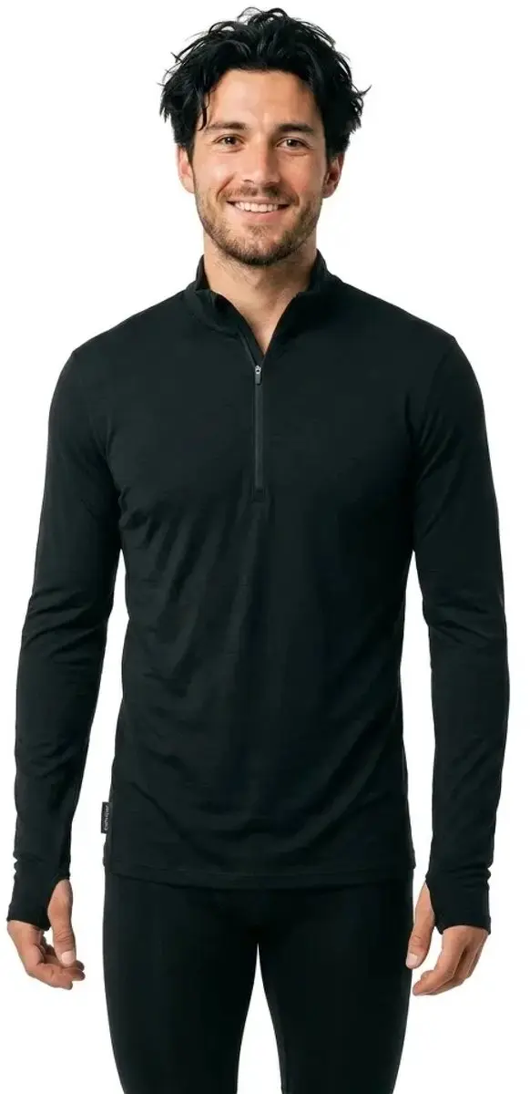 Icebreaker Original Sweatshirt Met Halve Rits Zwart XS Man