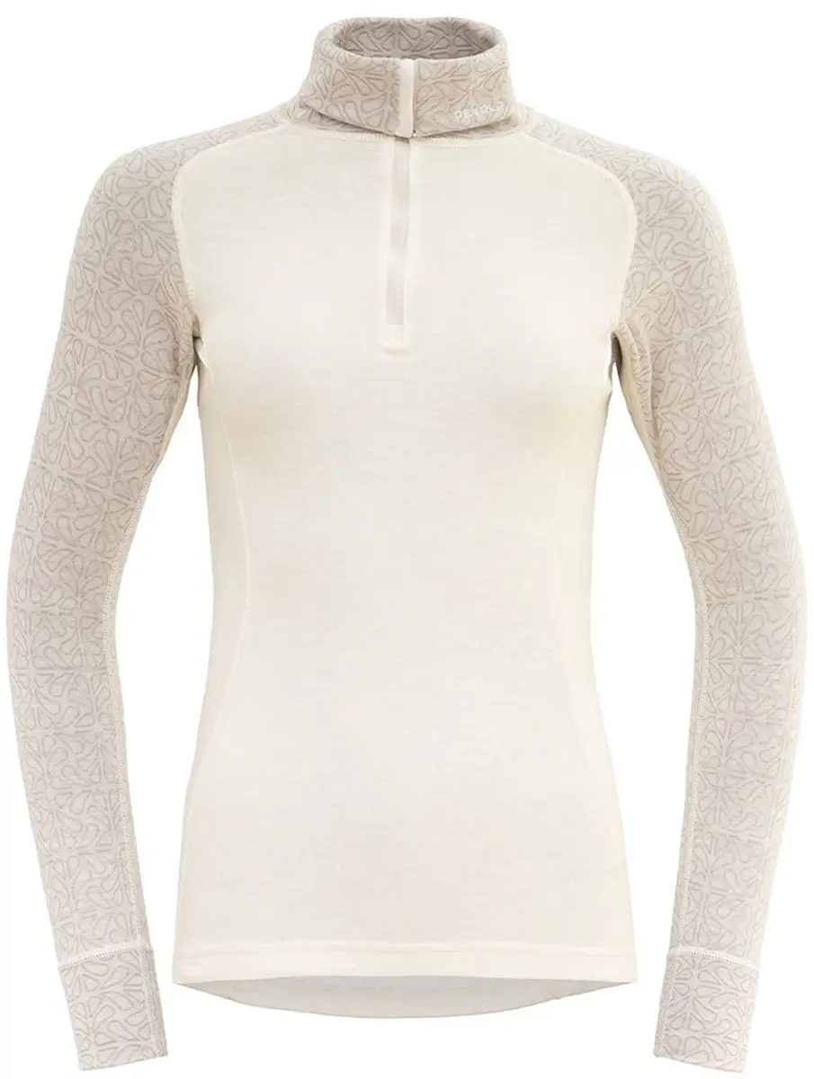 Devold Of Norway Duo Active Merino 205 Half Rits Lange Mouw T-shirt Wit XS Vrouw