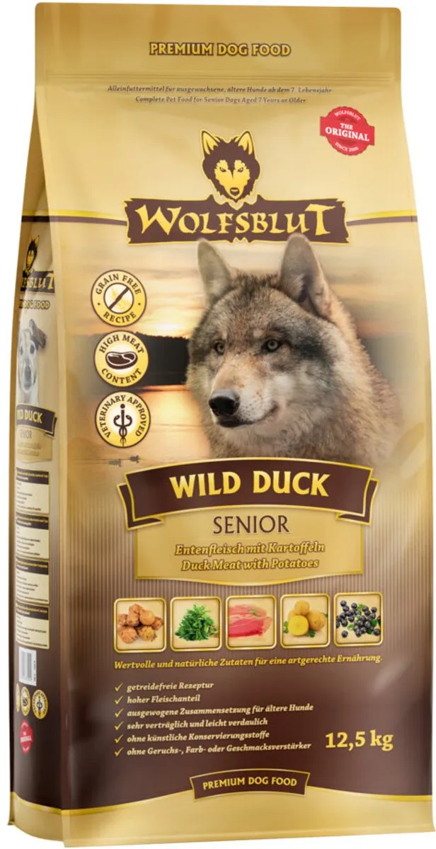 Wolfsblut Grain Free Senior Wild Duck 12,5kg
