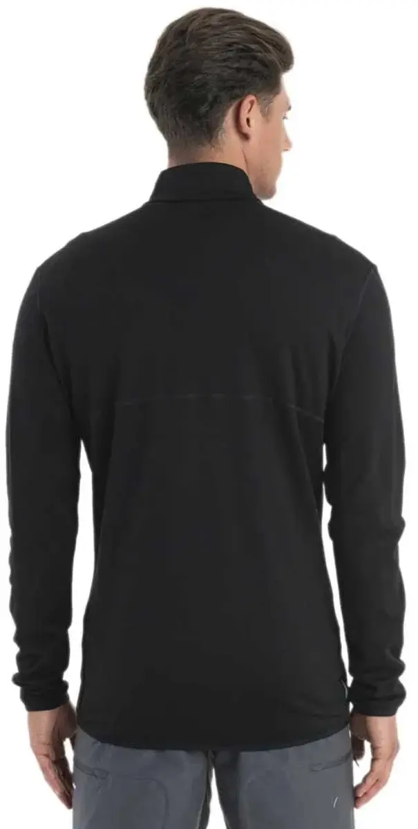 Icebreaker Merino 560 Realfleece Elemental Ii Sweatshirt Met Rits Zwart M Man - afbeelding 2 van 4