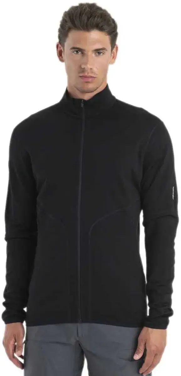Icebreaker Merino 560 Realfleece Elemental Ii Sweatshirt Met Rits Zwart M Man