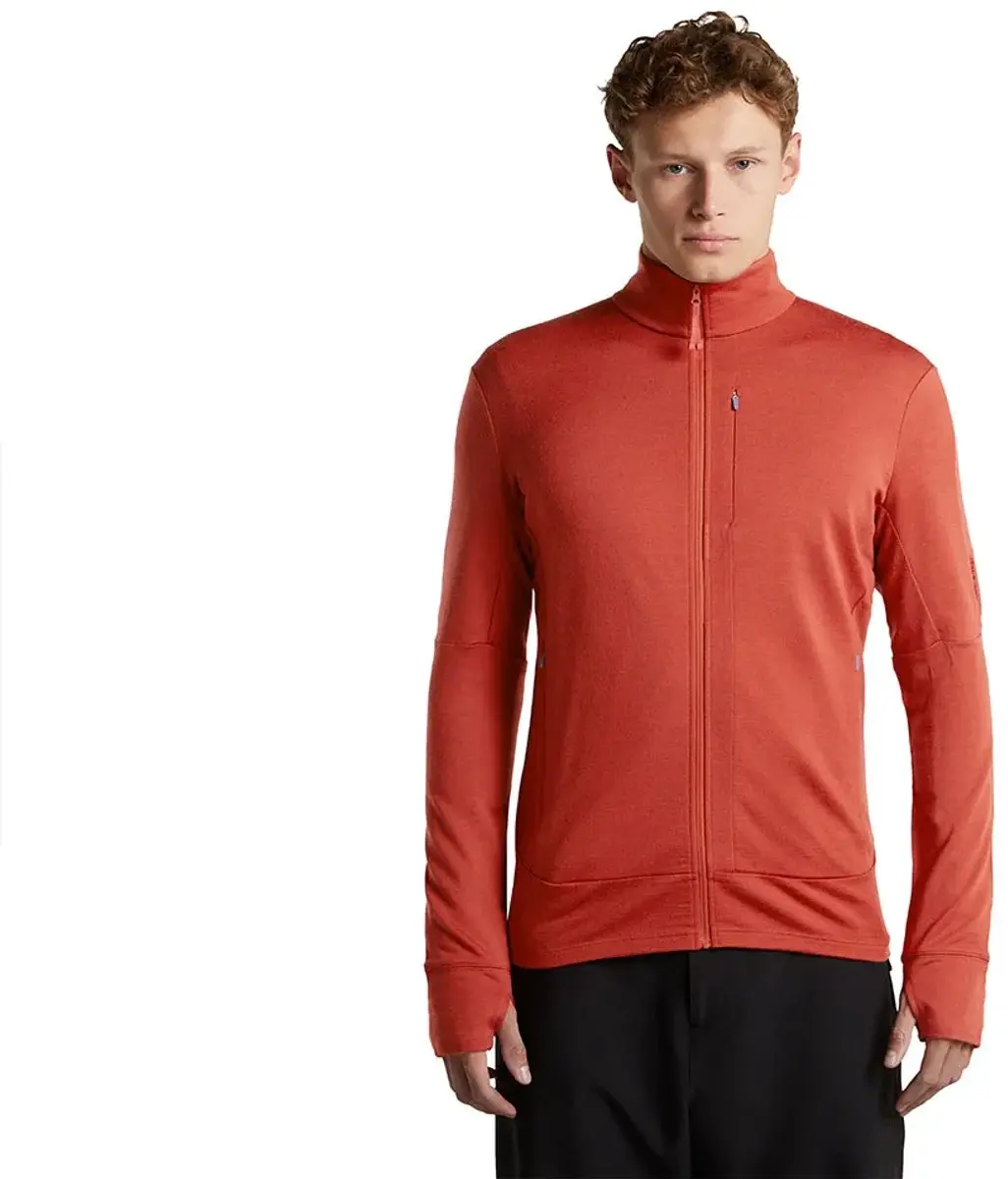Icebreaker 260 Quantum Iv Sweatshirt Met Rits Oranje M Man