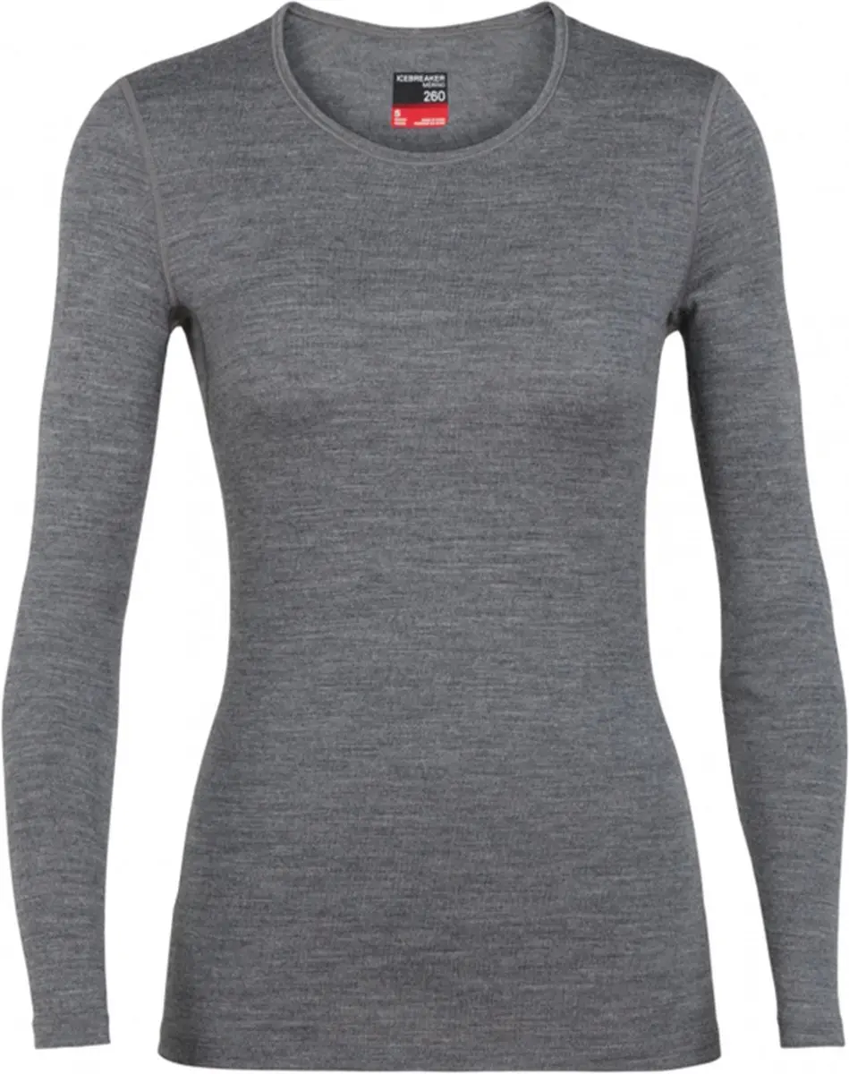 Icebreaker 260 Tech LS Crewe Thermoshirt Dames - Zwart XL - afbeelding 5 van 6