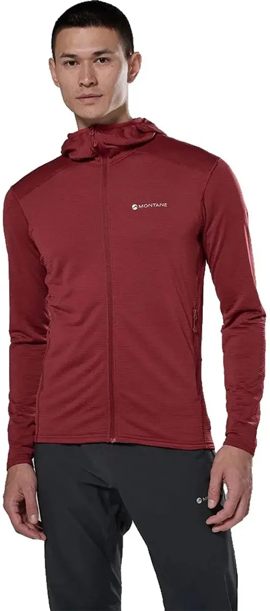 Montane Protium Lite Fleece Met Volledige Rits Rood S Man