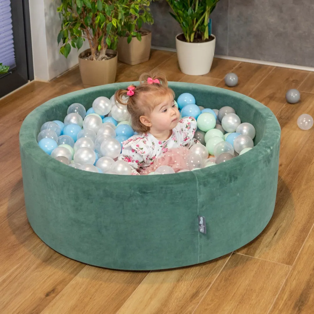 KiddyMoon Kinderballen 300 Stuks 7cm - Donker turquoise/grijs/wit/mint