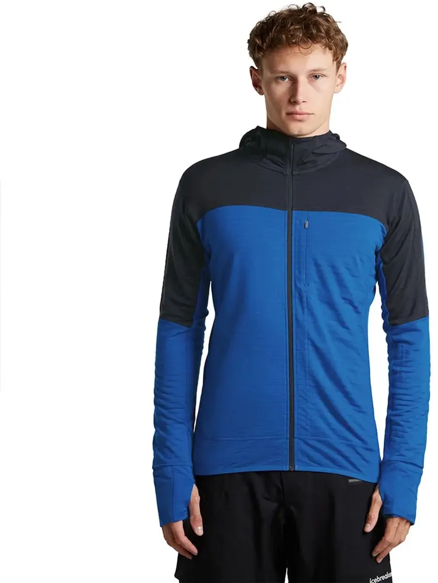 Icebreaker 300 Real Descender Sweatshirt Met Rits Blauw M Man