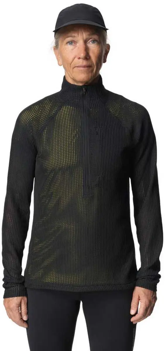 Houdini Pace Flow Sweatshirt Met Halve Rits Zwart S Vrouw