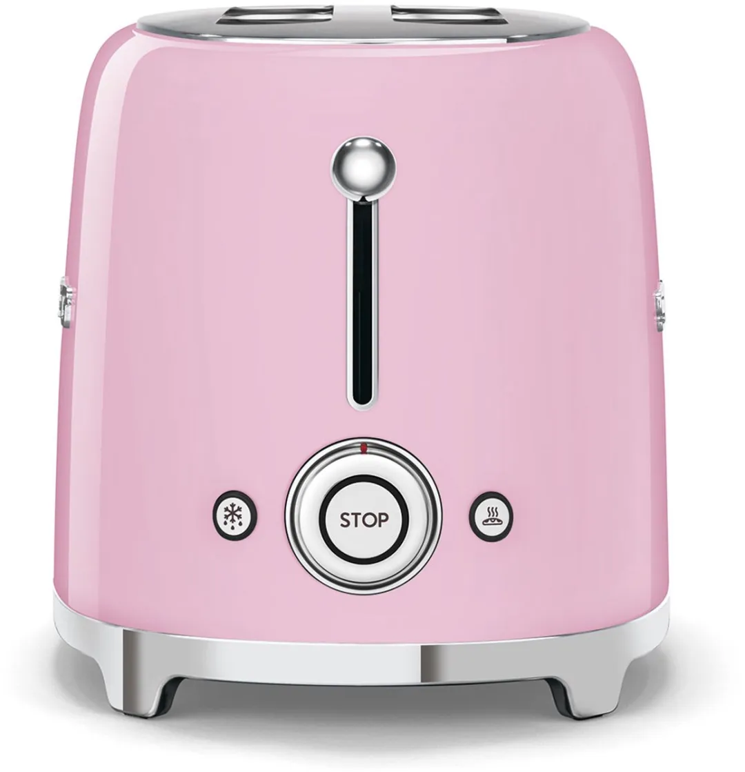 Smeg TSF01PKEU Broodrooster Roze - 2x 950W