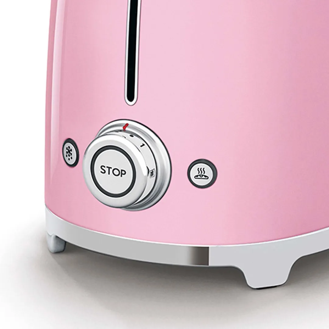 Smeg TSF01PKEU Broodrooster Roze - 2x 950W