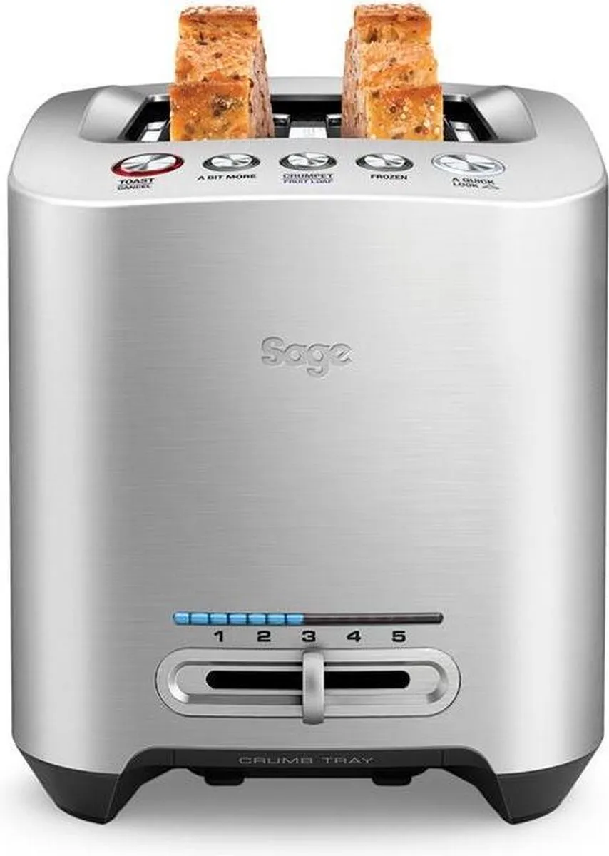 Sage the Smart Toast 2 Slice Broodrooster - 1000W - Zilver