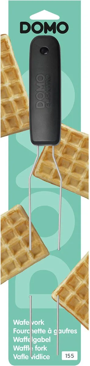 Domo 155 Wafelvork - Inox/Zwart