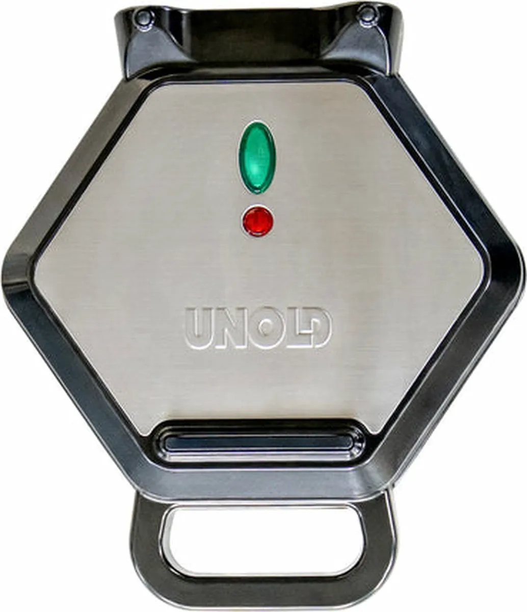 Unold Bobby Wafelijzer 700W - Zwart/RVS