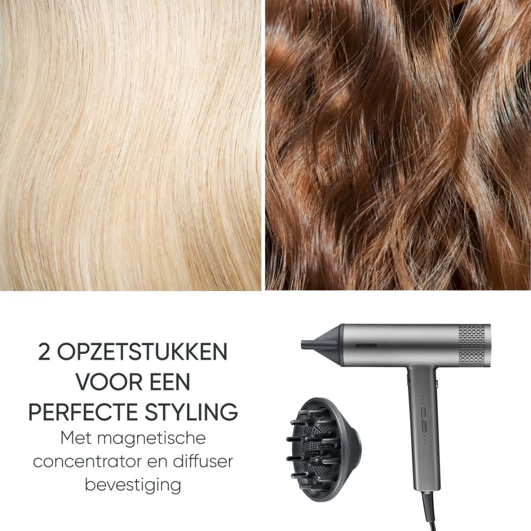 Severin HT 0169 Föhn S-Style Speed Pro - 2000W - Antraciet