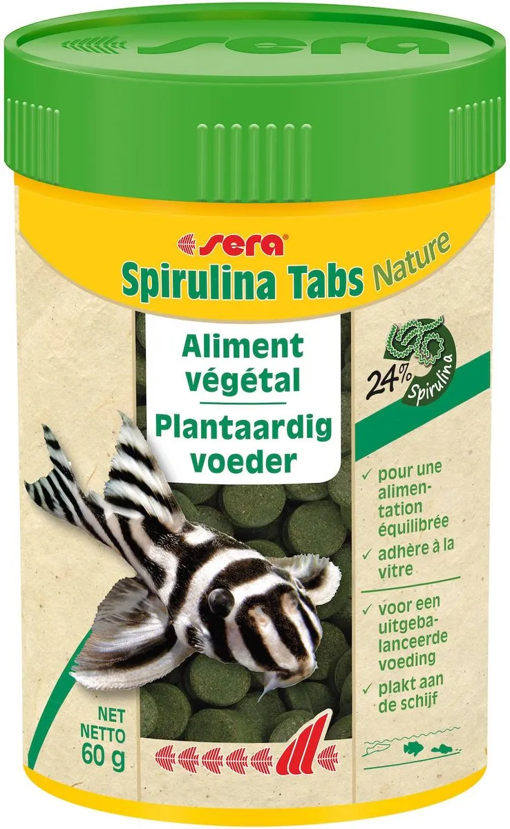Sera Spirulina Tabs Natuur 60g