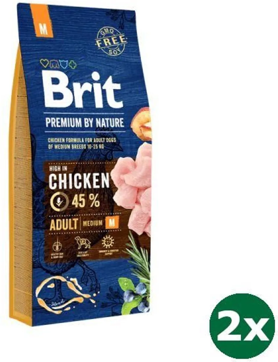 Brit Premium by Nature Adult Medium Breed Hondenvoer