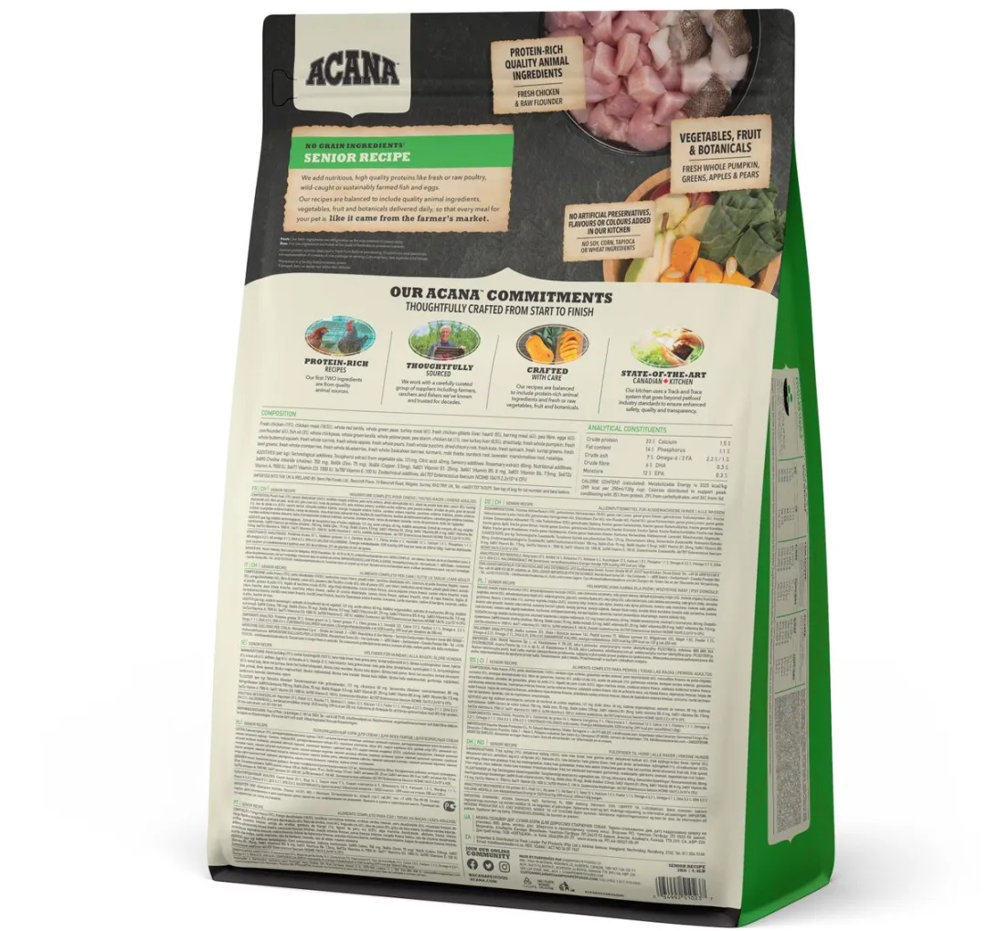 Acana Heritage Senior Kip & Kalkoen Hondenvoer 2kg