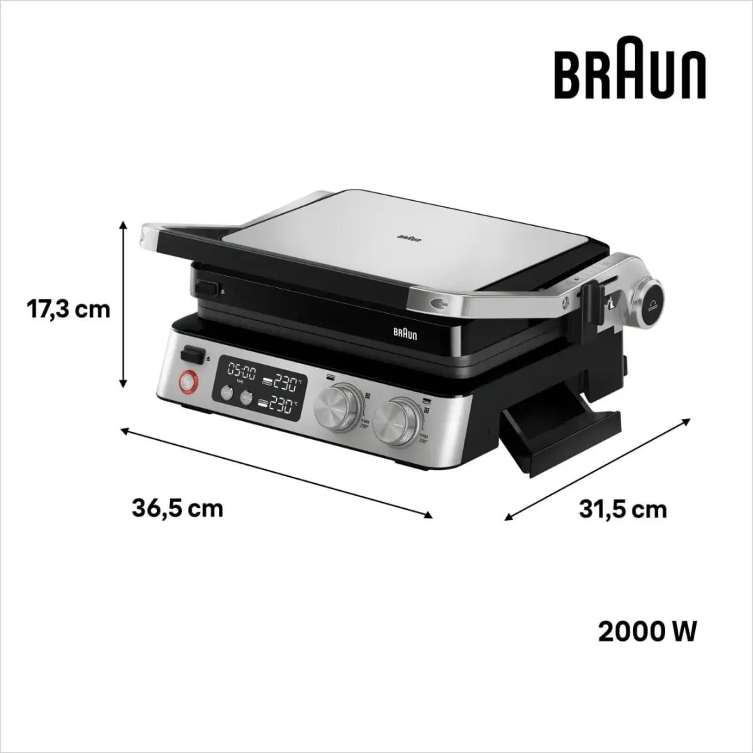 Braun MultiGrill 7 CG7040 Contactgrill - 2000W - 4 Platen