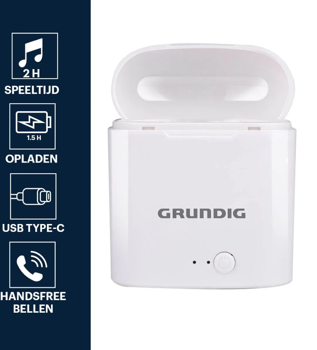 Grundig 8711252291413 Draadloze Oordopjes - Wit