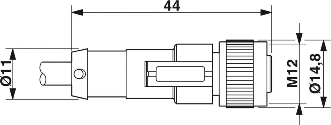 Phoenix Contact SAC-5P-5,0-PUR/M12FS Sensorkabel - Zwart - afbeelding 3 van 4